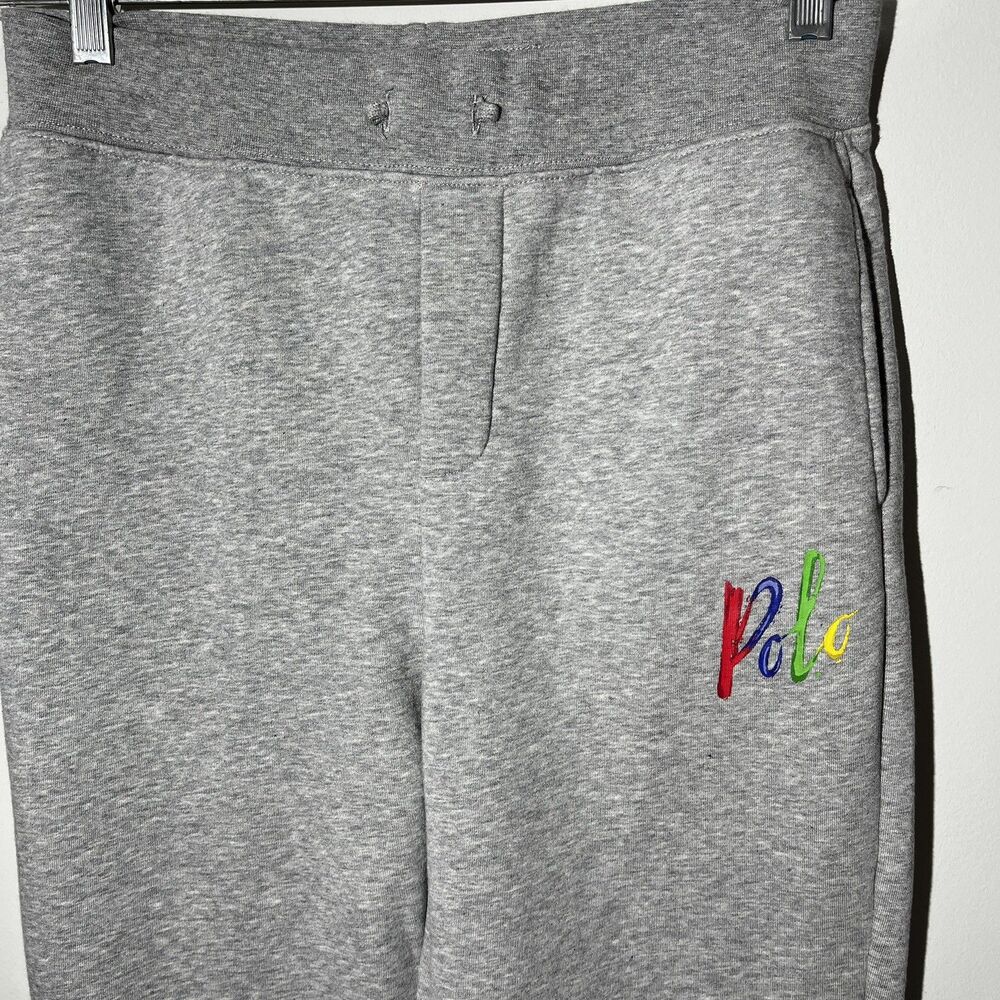 POLO Ralph Lauren Grey Fleece Jogger Kids L (14-16) Logo Back to school Sports